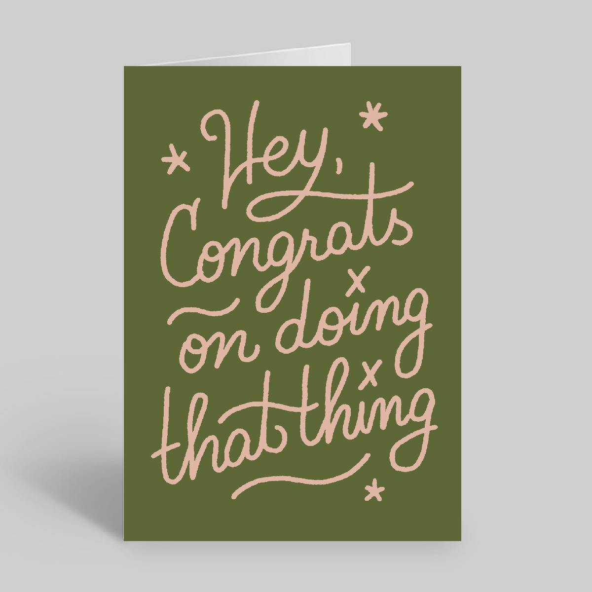 Miss Jones Greeting Card - Hey, Congrats On Doing That Thing