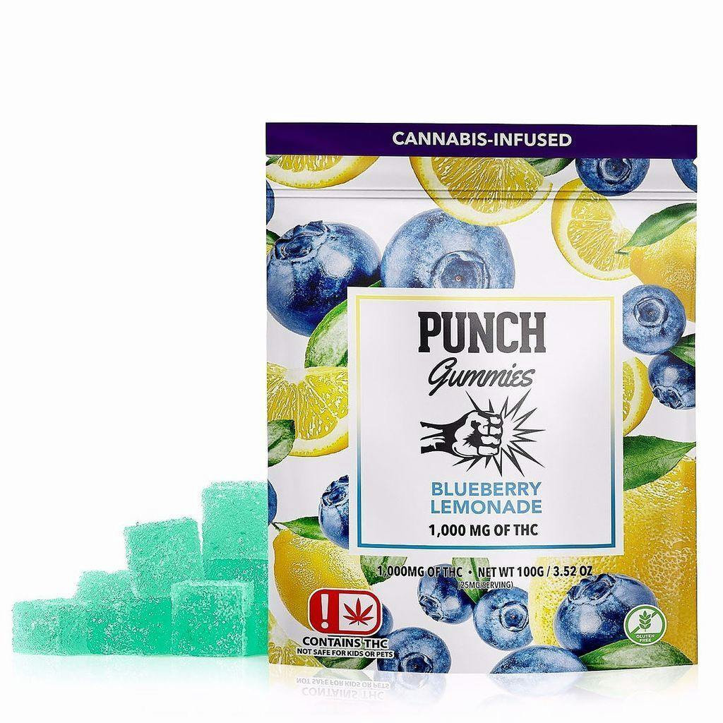Punch Edibles Blueberry Lemonade Gummies 10pk, 1mg