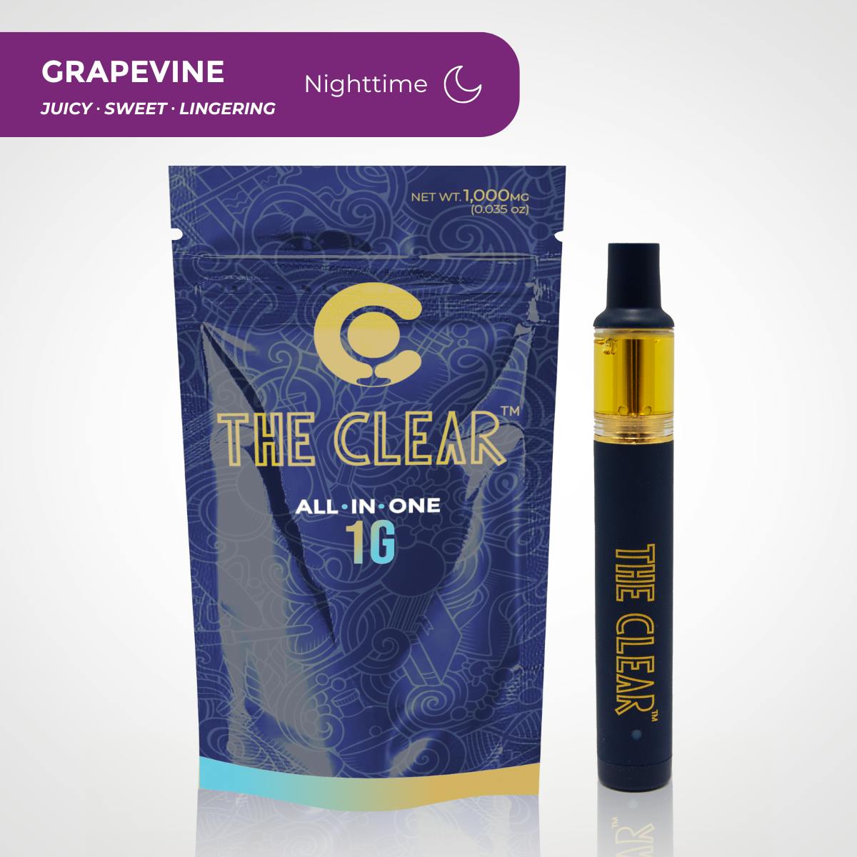 The Clear Original All in One Disposable 1000mg | Grapevine