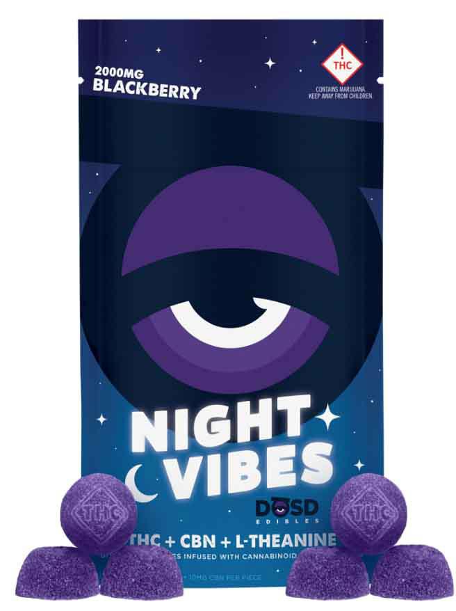 DŌSD Edibles - 2000mg Night Vibes + CBN - Blackberry