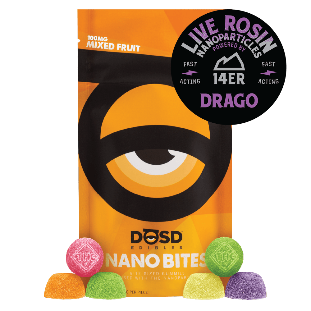 DŌSD Edibles - 100mg Nano Bites - Mixed Fruit-Live Rosin