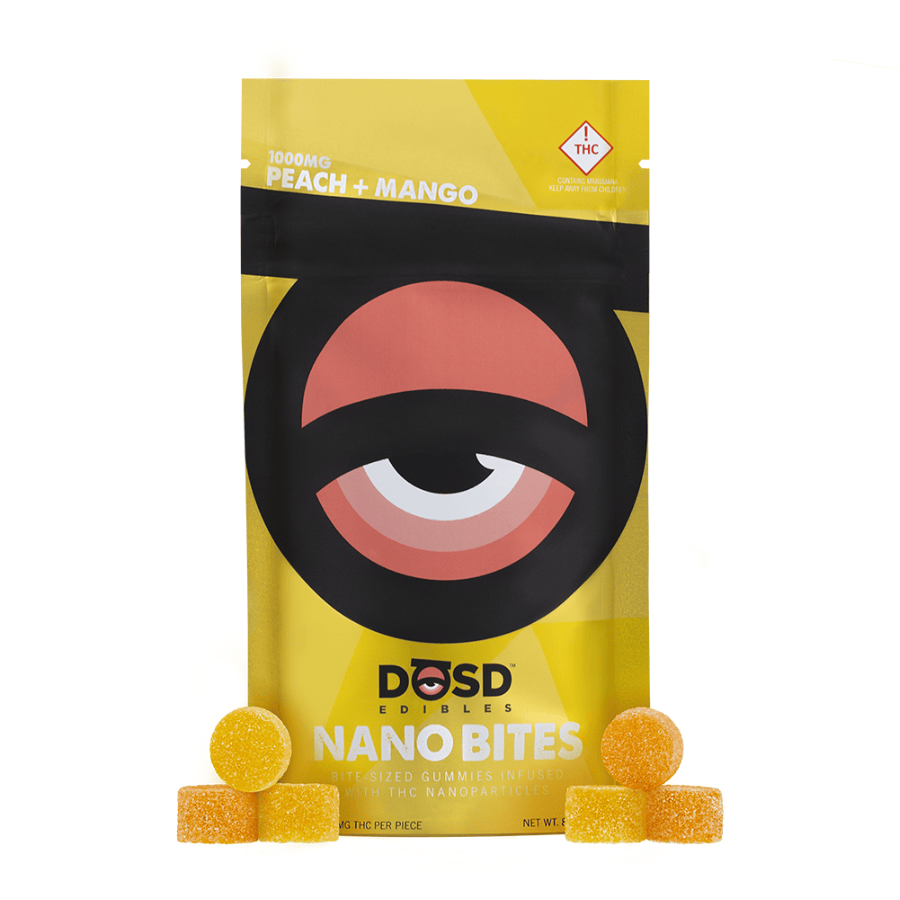 DŌSD Edibles - 1000mg Nano Bites - Peach + Mango