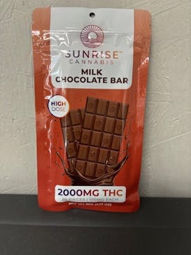 Sunrise Cannabis - Milk Chocolate Bar - 2000mg