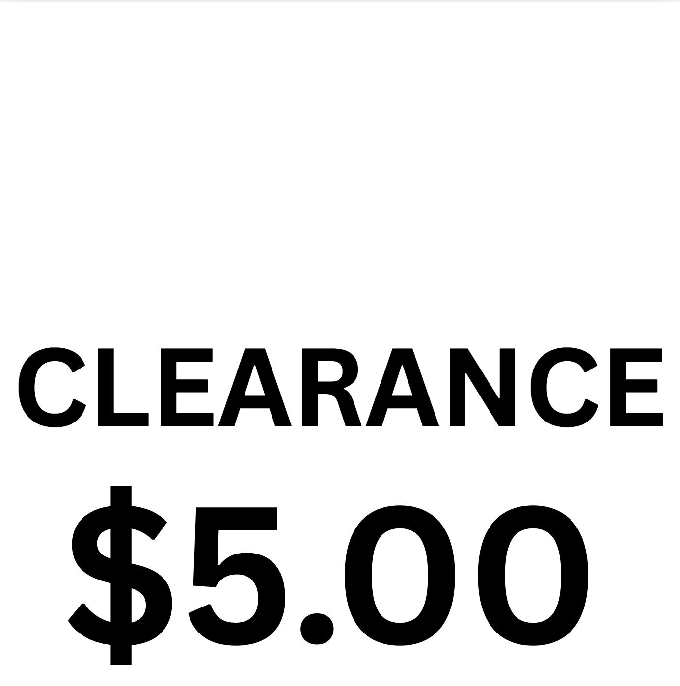 Clearance $12,