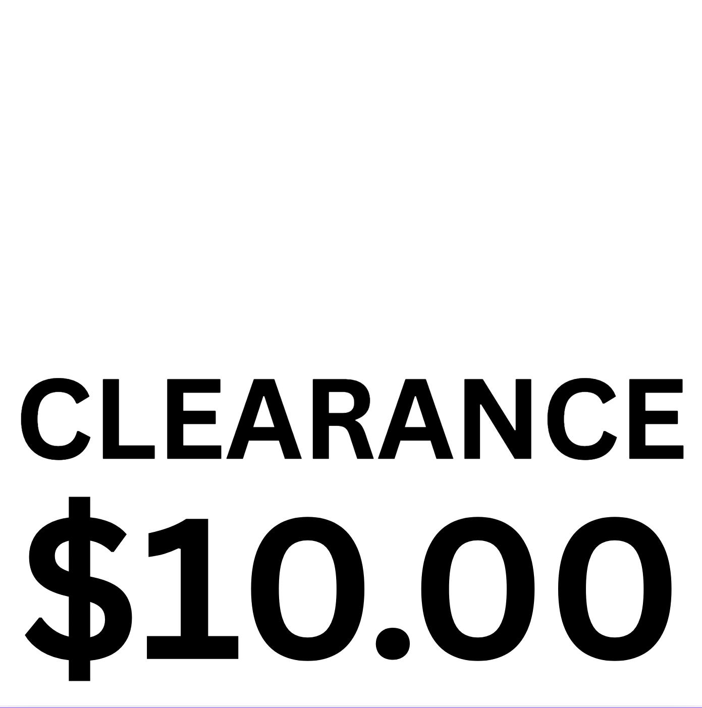 Clearance $10.00