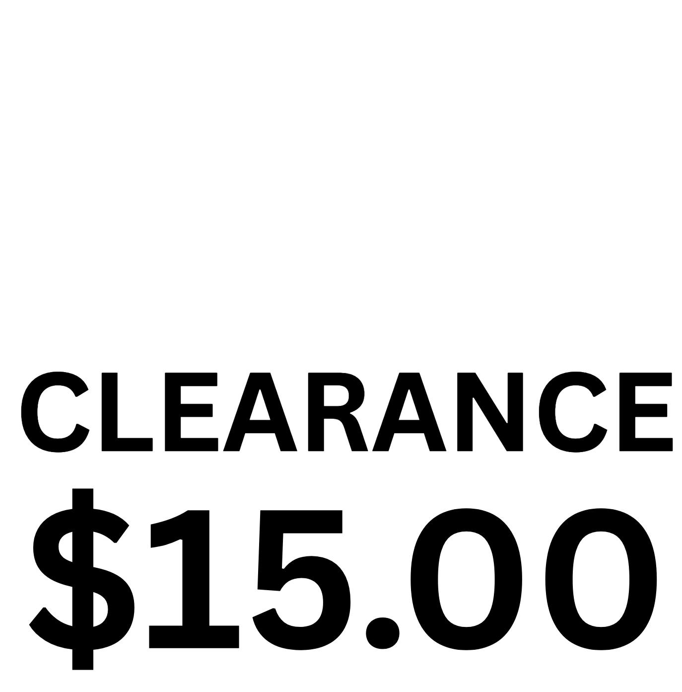 Clearance $15.00