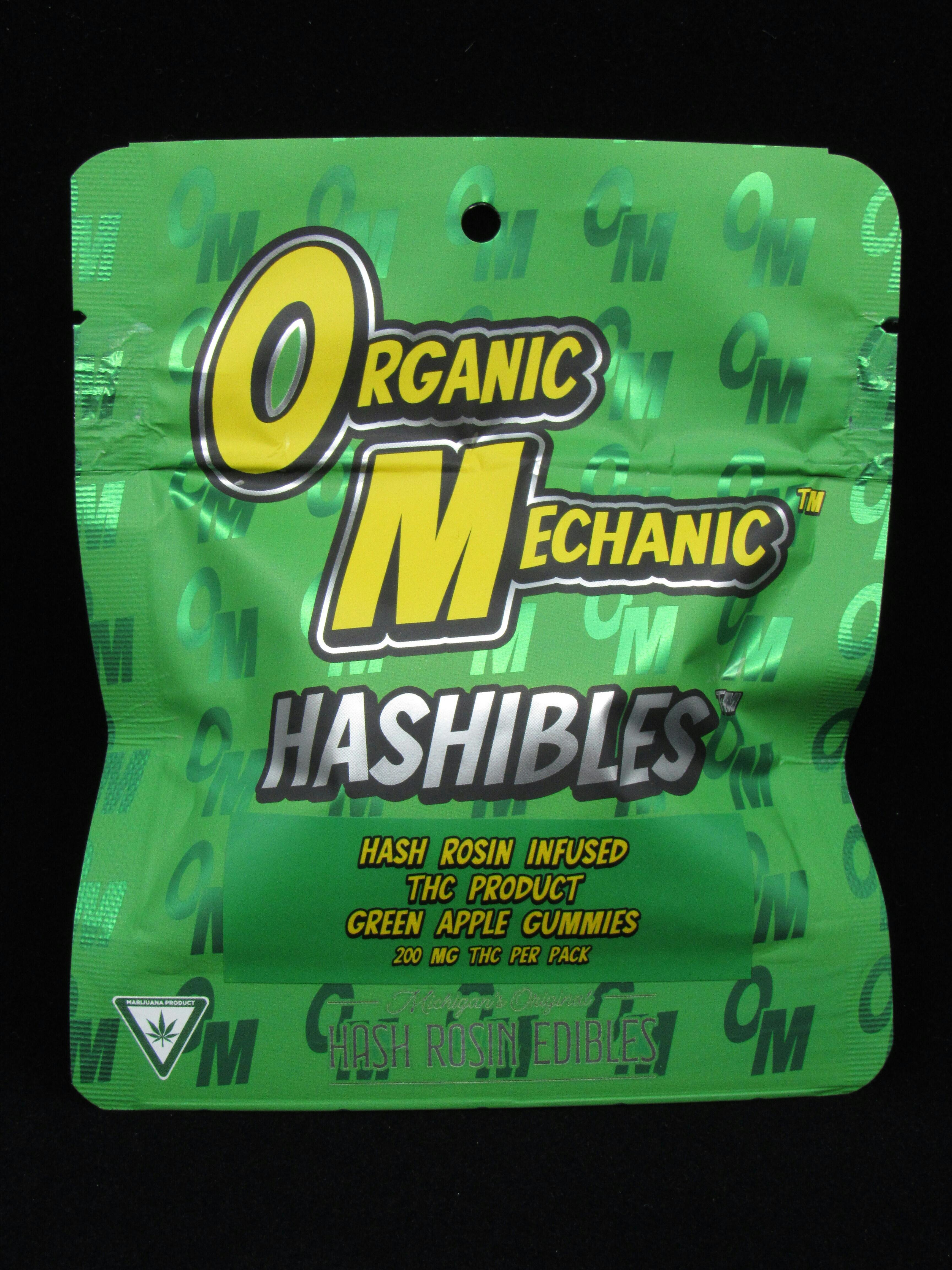 Green Apple 200mg Rosin Infused Gummies | Hashibles - organic mechanic
