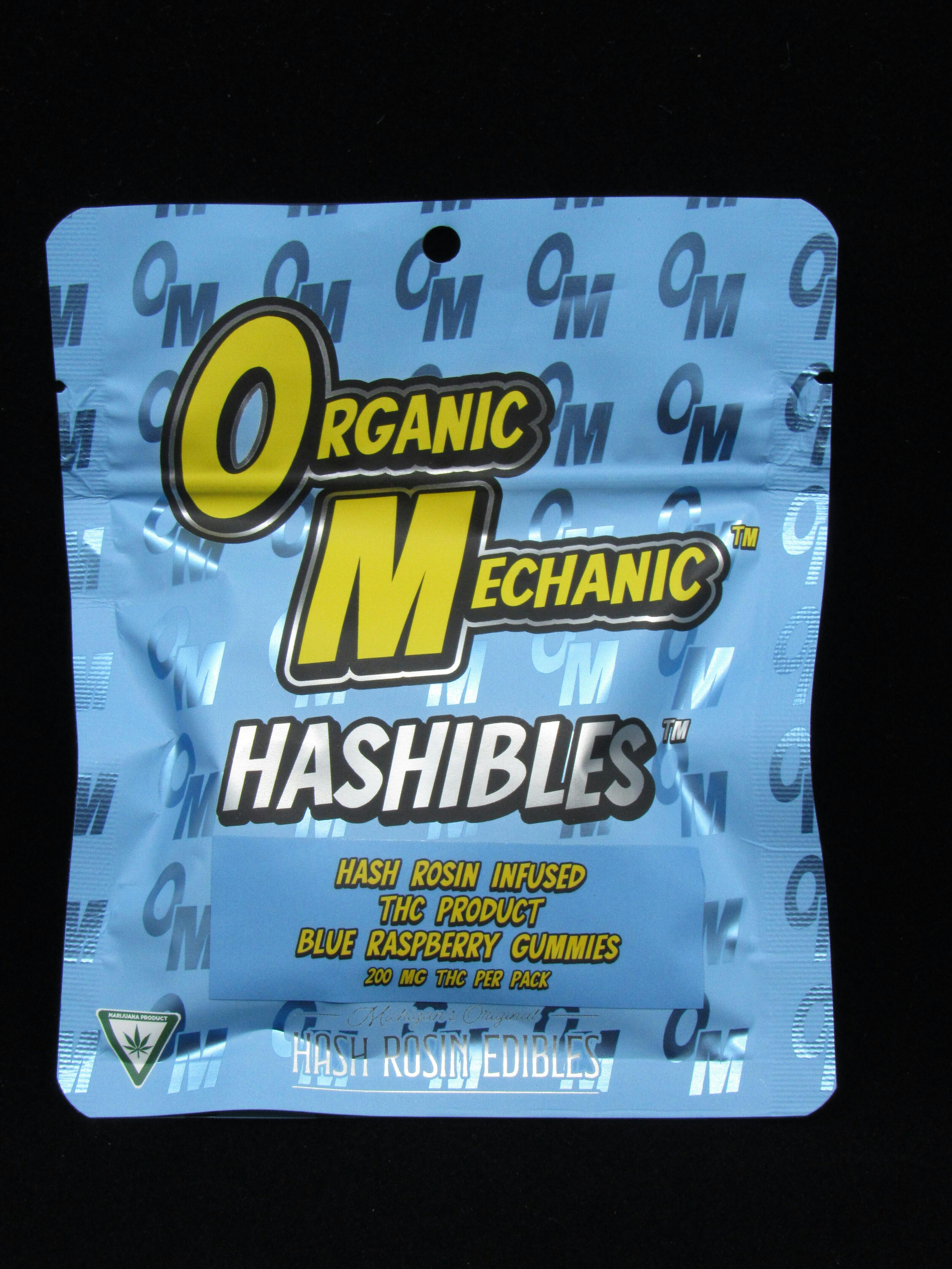 Blue Raspberry 200mg Rosin Infused Gummies | hashibles - organic mechanic