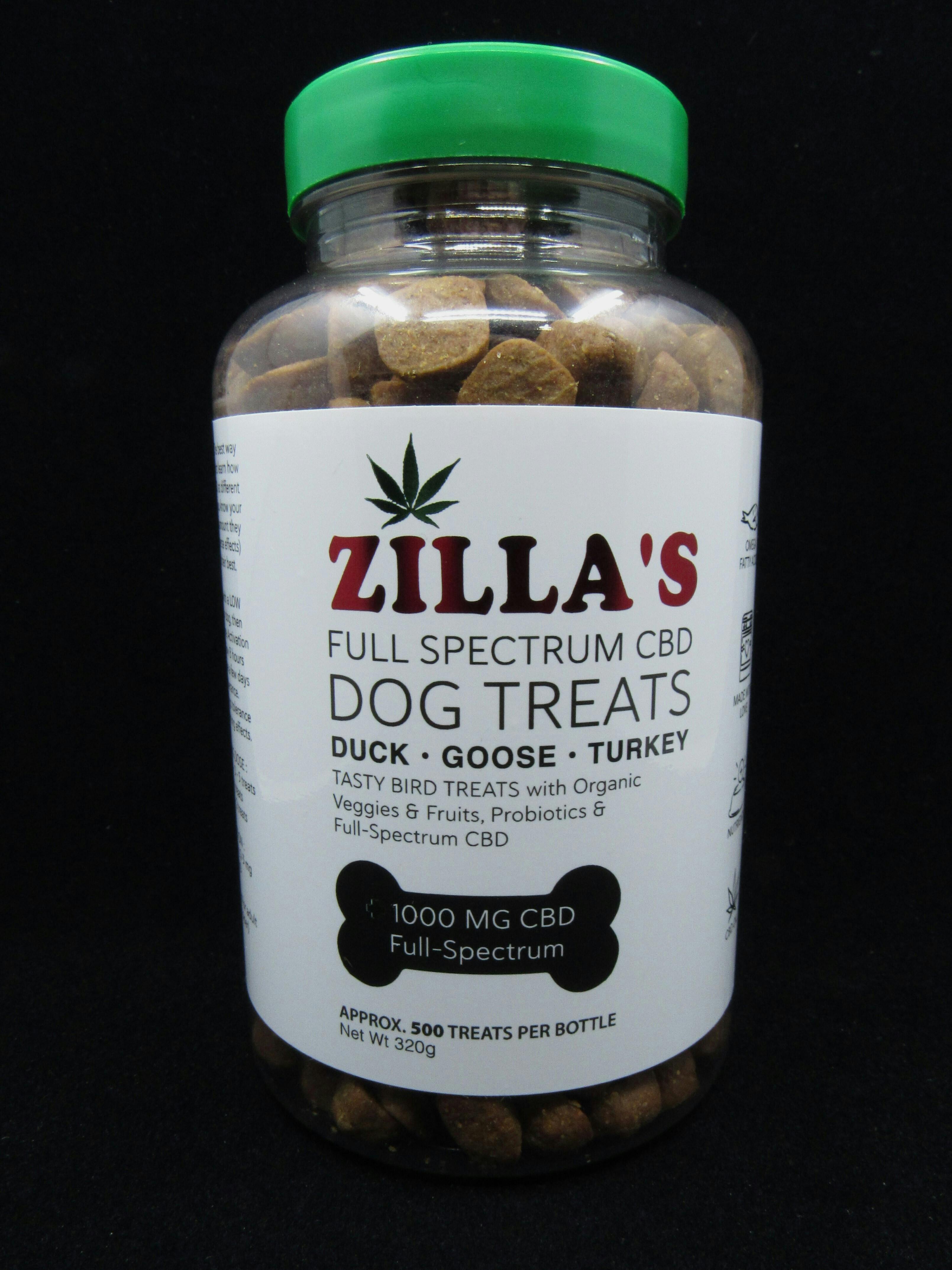 1,000mg Full Spectrum CBD Dog Treats, Duck, Goose, And Turkey Flavored | Zillas