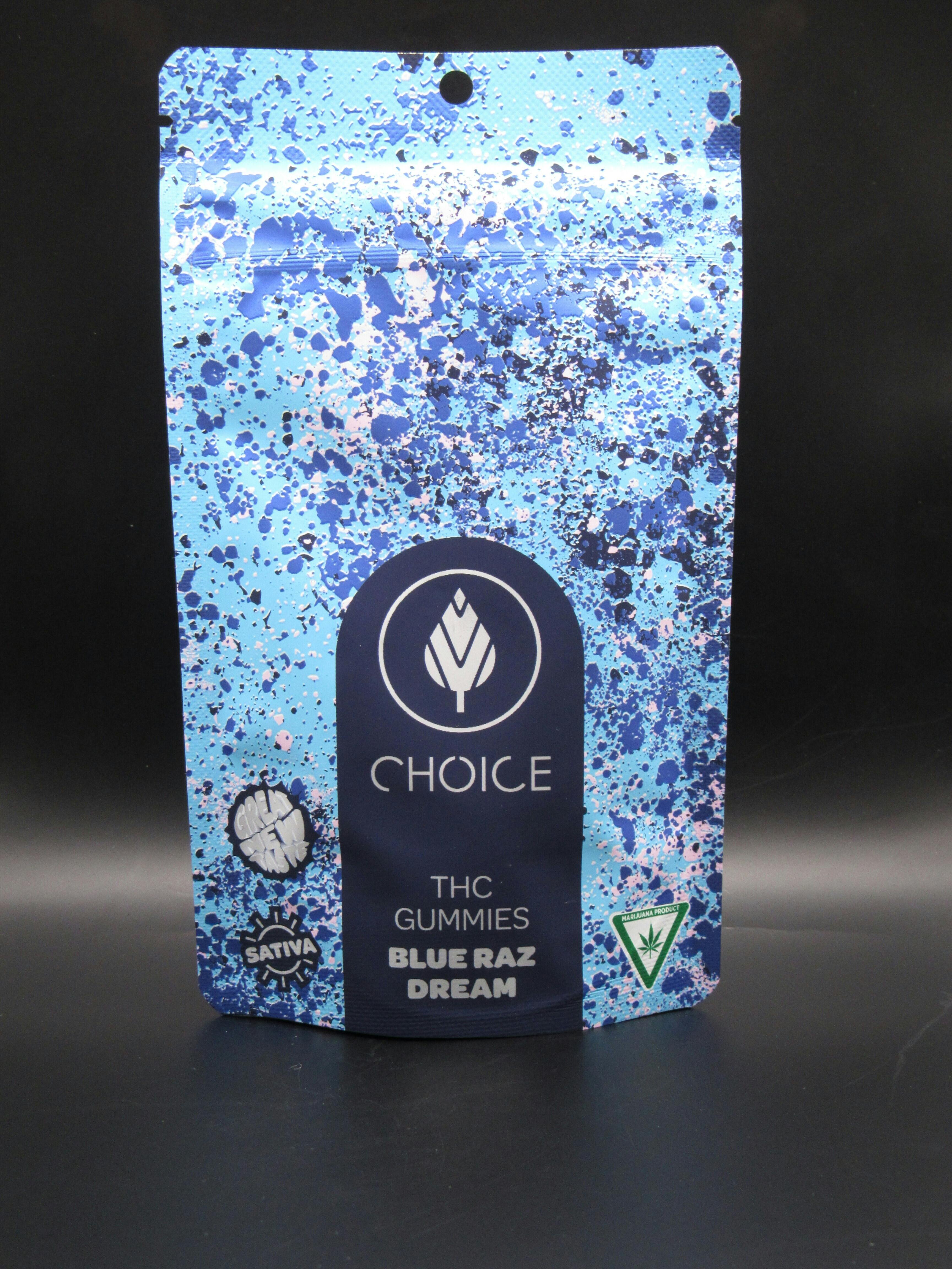 Blue raz Dream 200mg sativa gummies | Choice