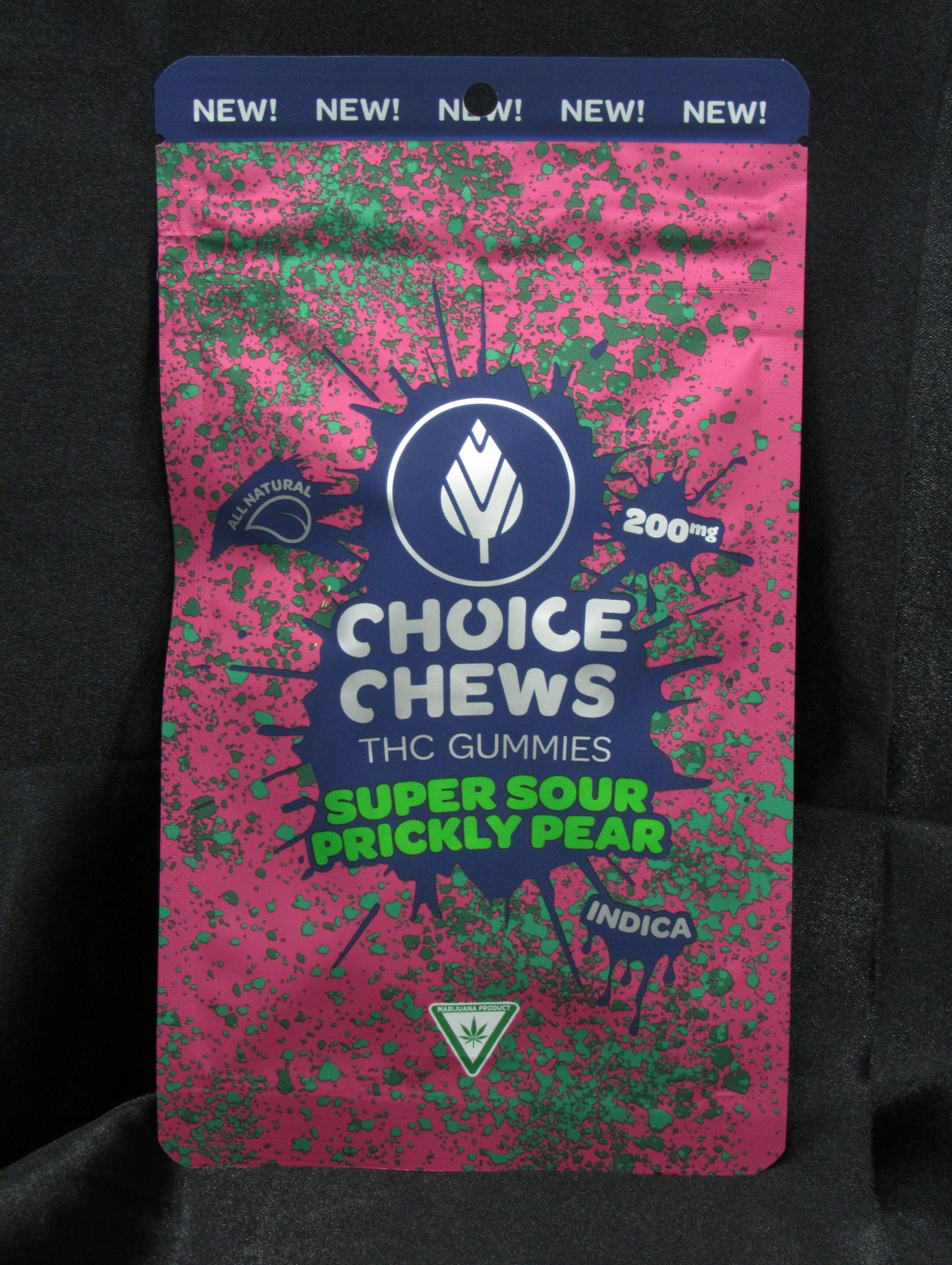 Super Sour Prickly Pear 200mg Indica Gummies | Choice
