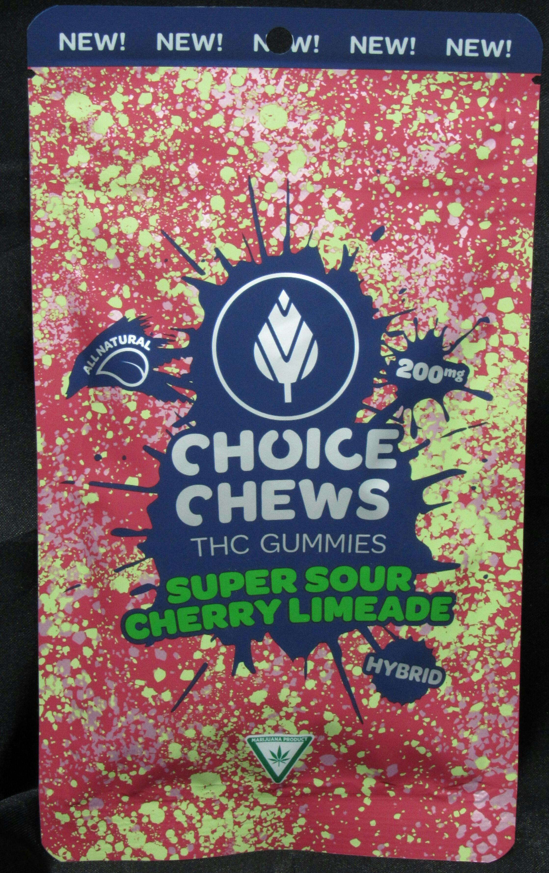 Super Sour Cherry Limeade 200mg Gummies | Choice