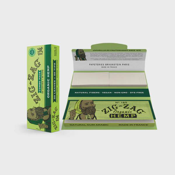 Zig-Zag | 1¼ Organic Hemp Rolling Papers & Tips Combo | $4