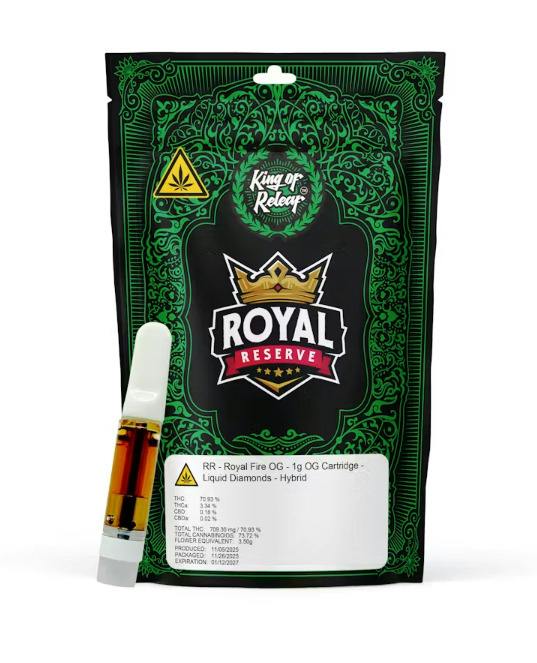 Royal Fire OG - 1g Liquid Diamond Vape Cart