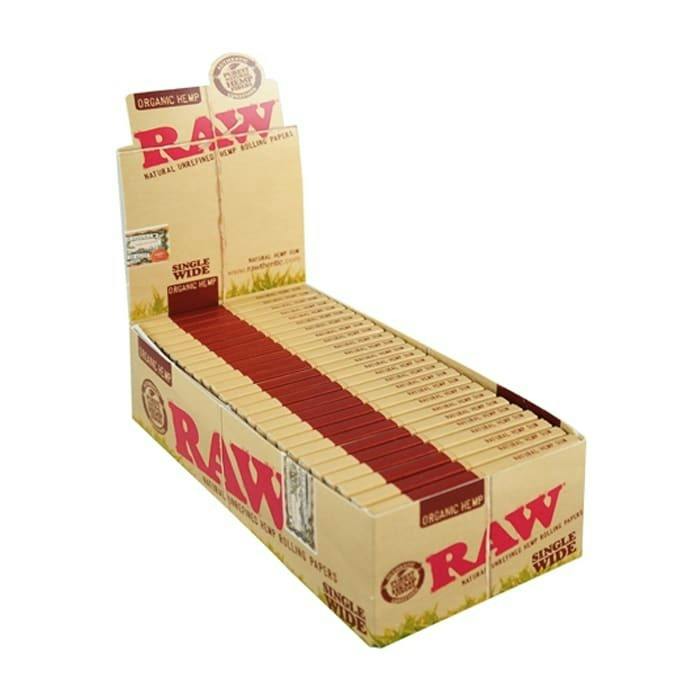 Raw Organic Hemp Single Wide Rolling Paper Double Window
