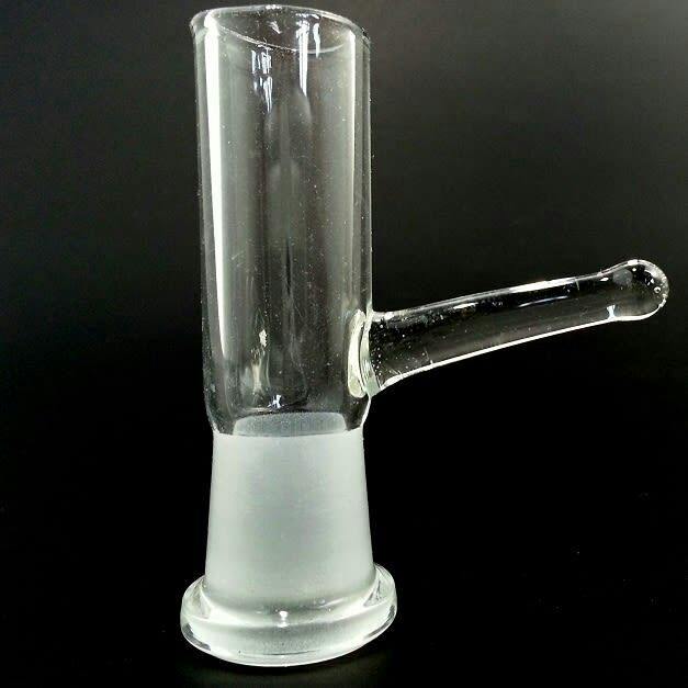 Plain Glass Rig Adapter With Handle 19mm