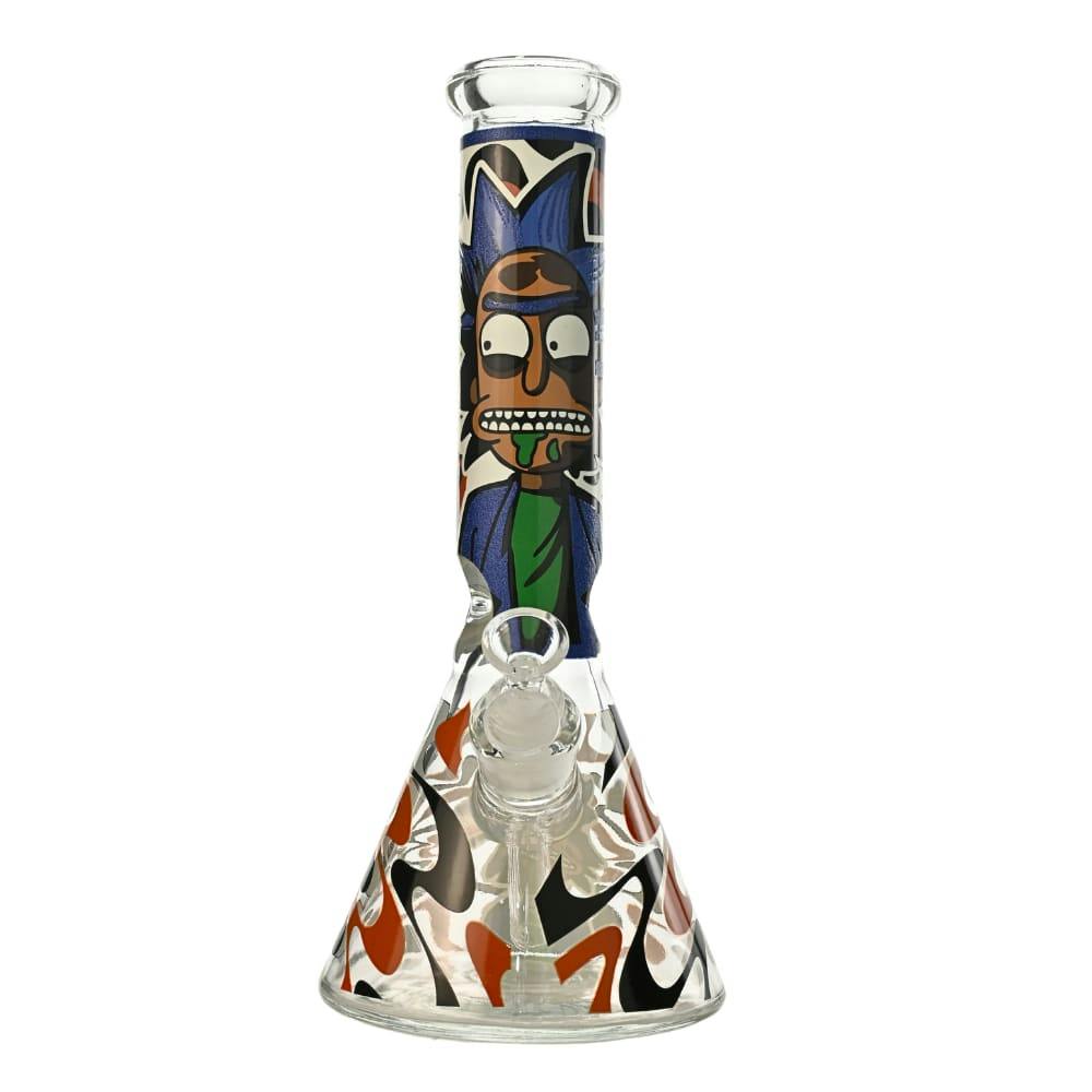 12" 7mm Skull and Scientist Beaker Bong