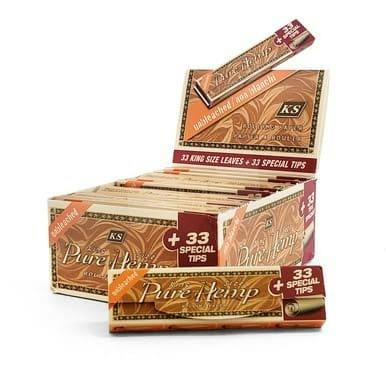 Pure Hemp Unbleached King Size Rolling Paper & Tips
