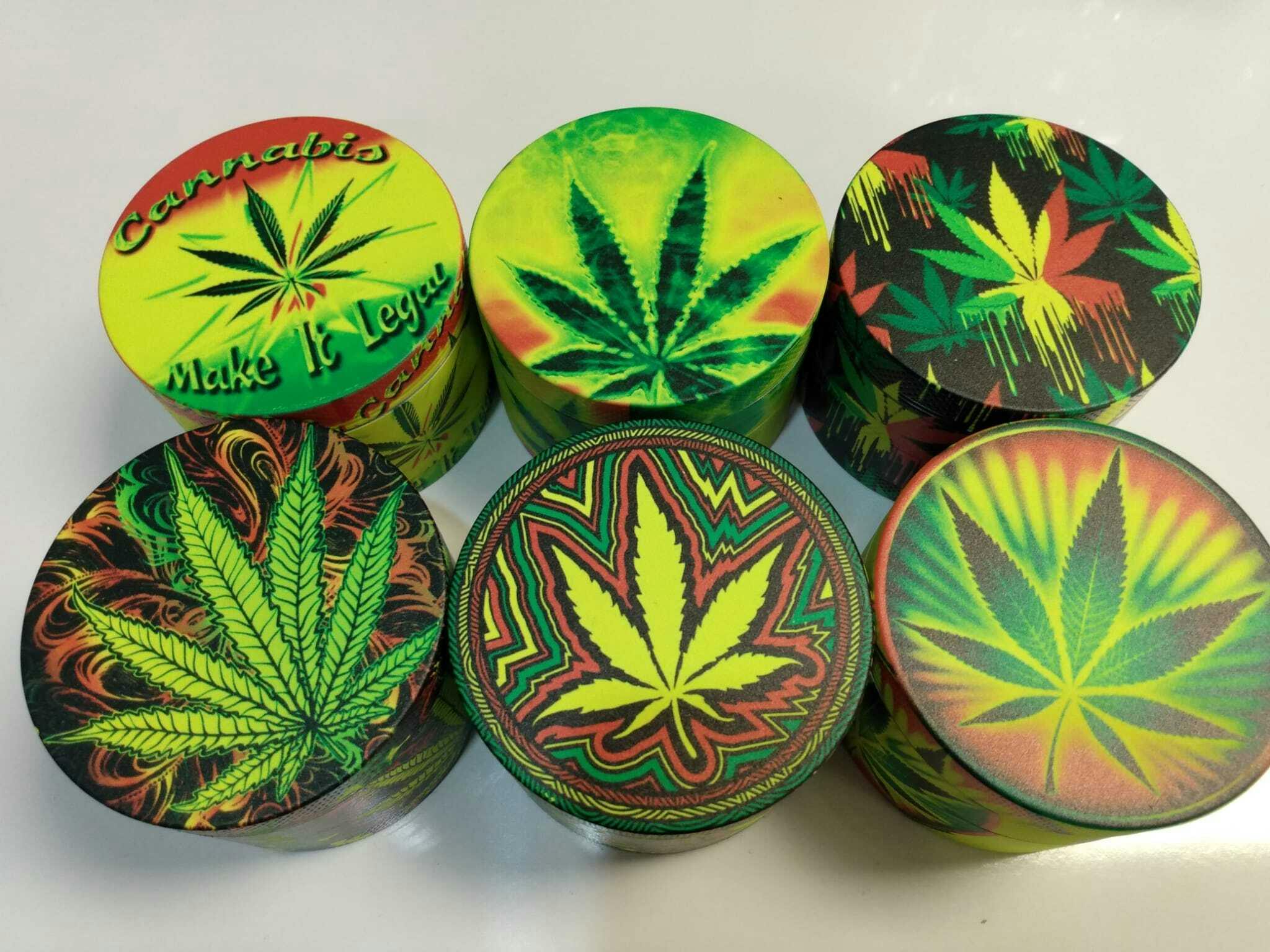 Green Leaf Weed Grinder - large