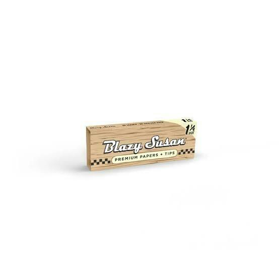 Blazy Susan Unbleached 1 1/4 Rolling Papers + Tips