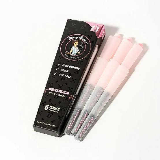Blazy Susan 53mm Shortys Ultra Thin Rice Pre-rolled Cones