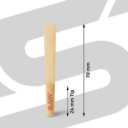 Raw Classic Single Size 70/24 Pre Rolled Cones