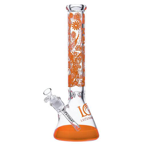 16" 7mm Legendary Floral Mist Beaker Bong