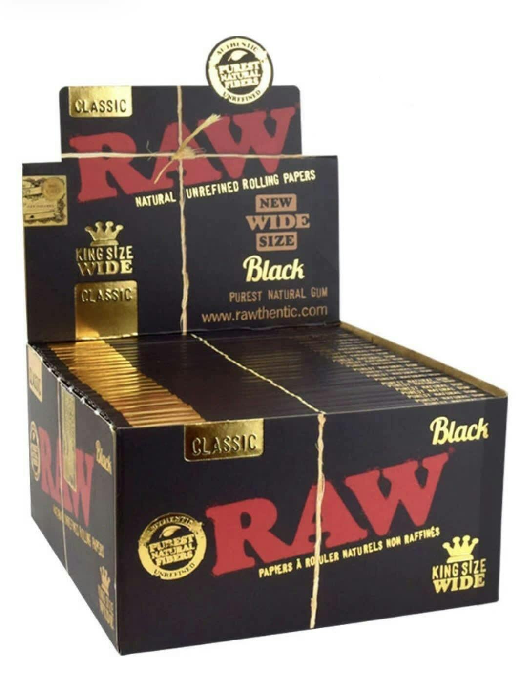 RAW Black Natural Unrefined King Size WIDE