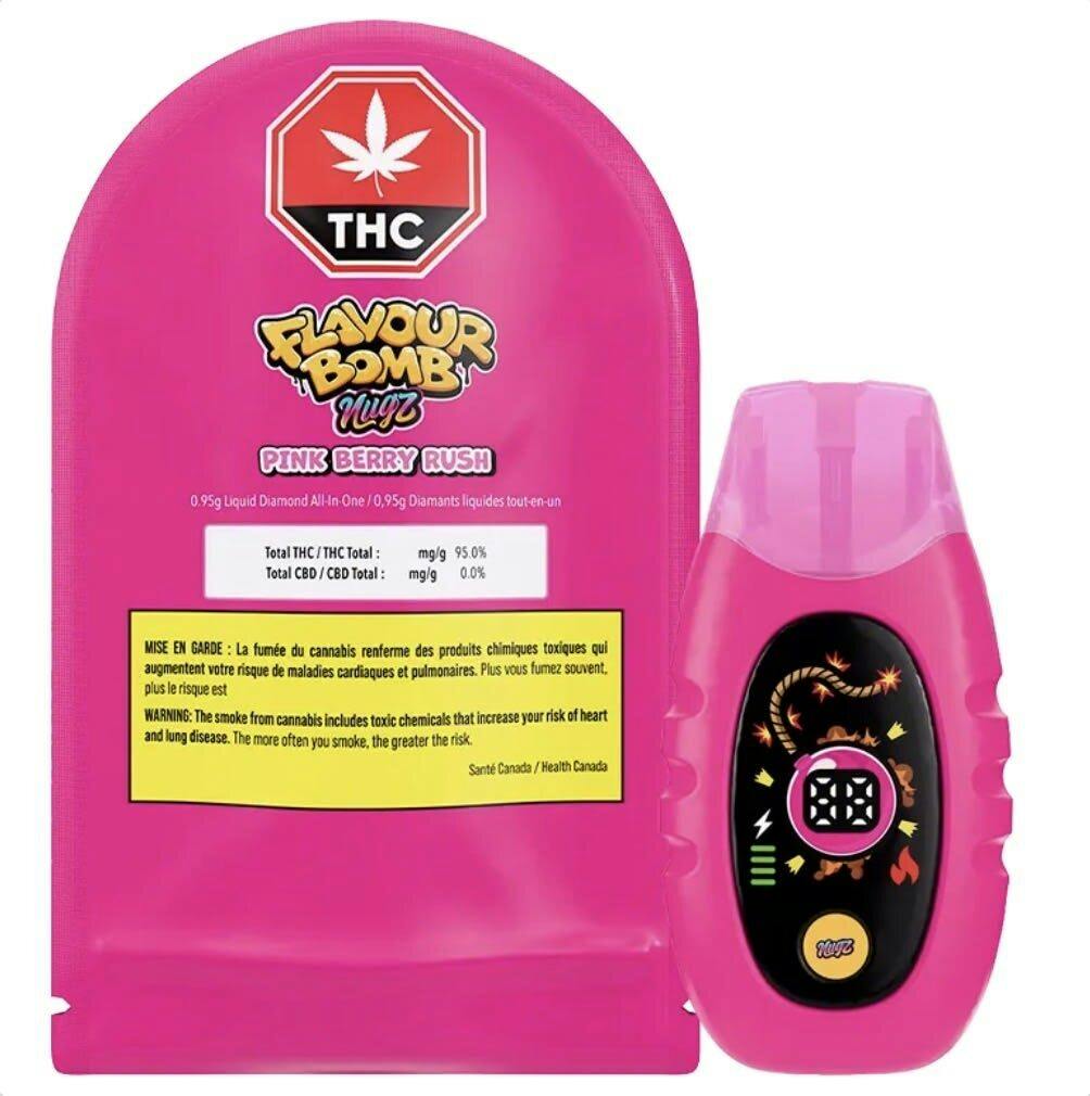 Flavour Bomb Pink Berry Rush Liquid Diamond All-in-One 0.95g Disposable Pens