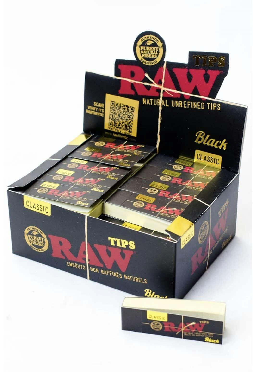 RAW Black Rolling Paper Tips
