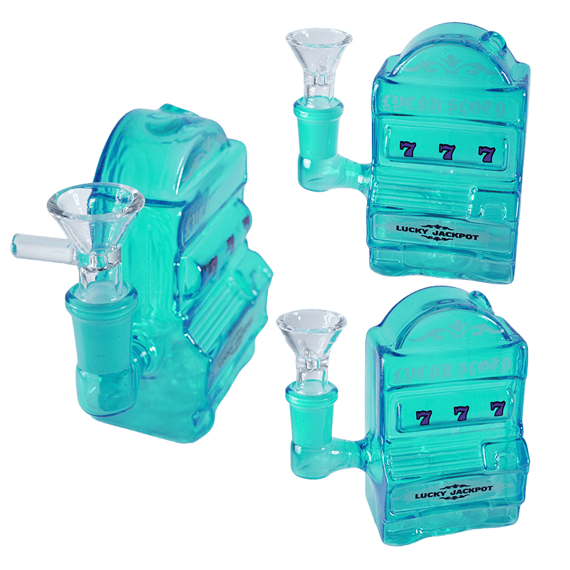 4" Lucky Jackpot Mini Water Pipe /14mm - Blue