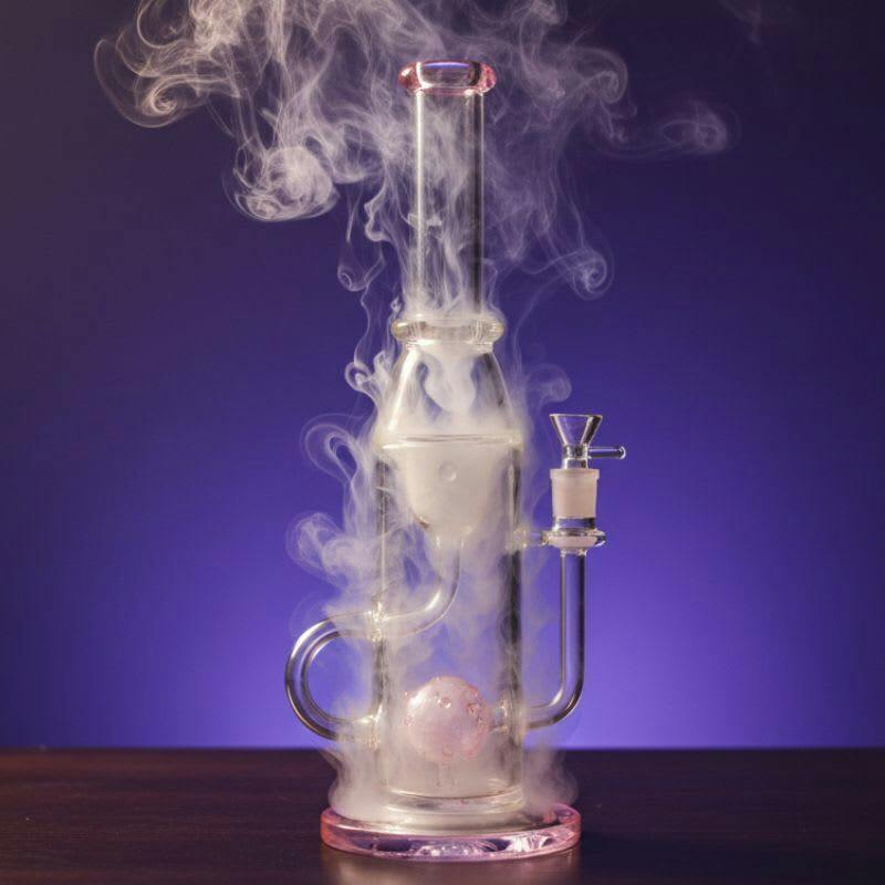 Xtreme 14" Recycler Bong With Ball Perculator - Pink