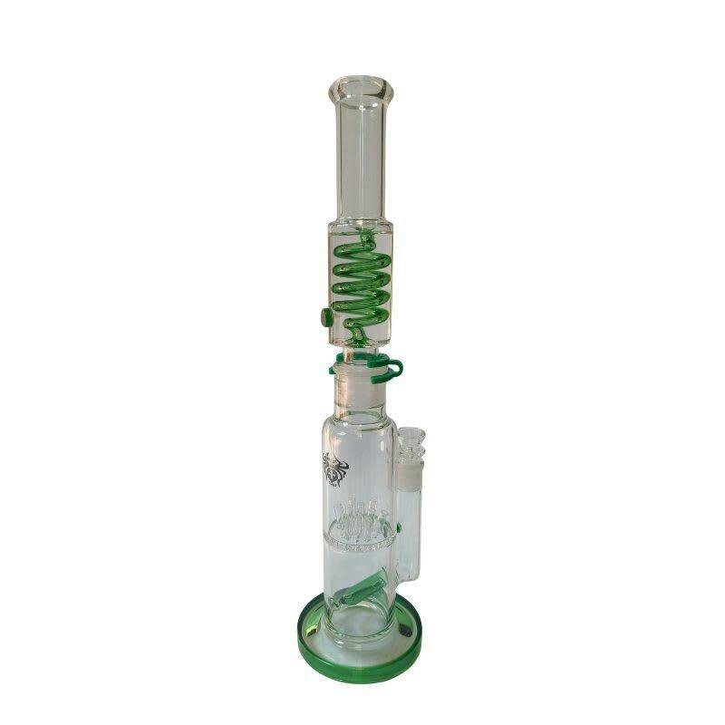 18" Xtreme Arctic Stream Duo Perc Bong - Green