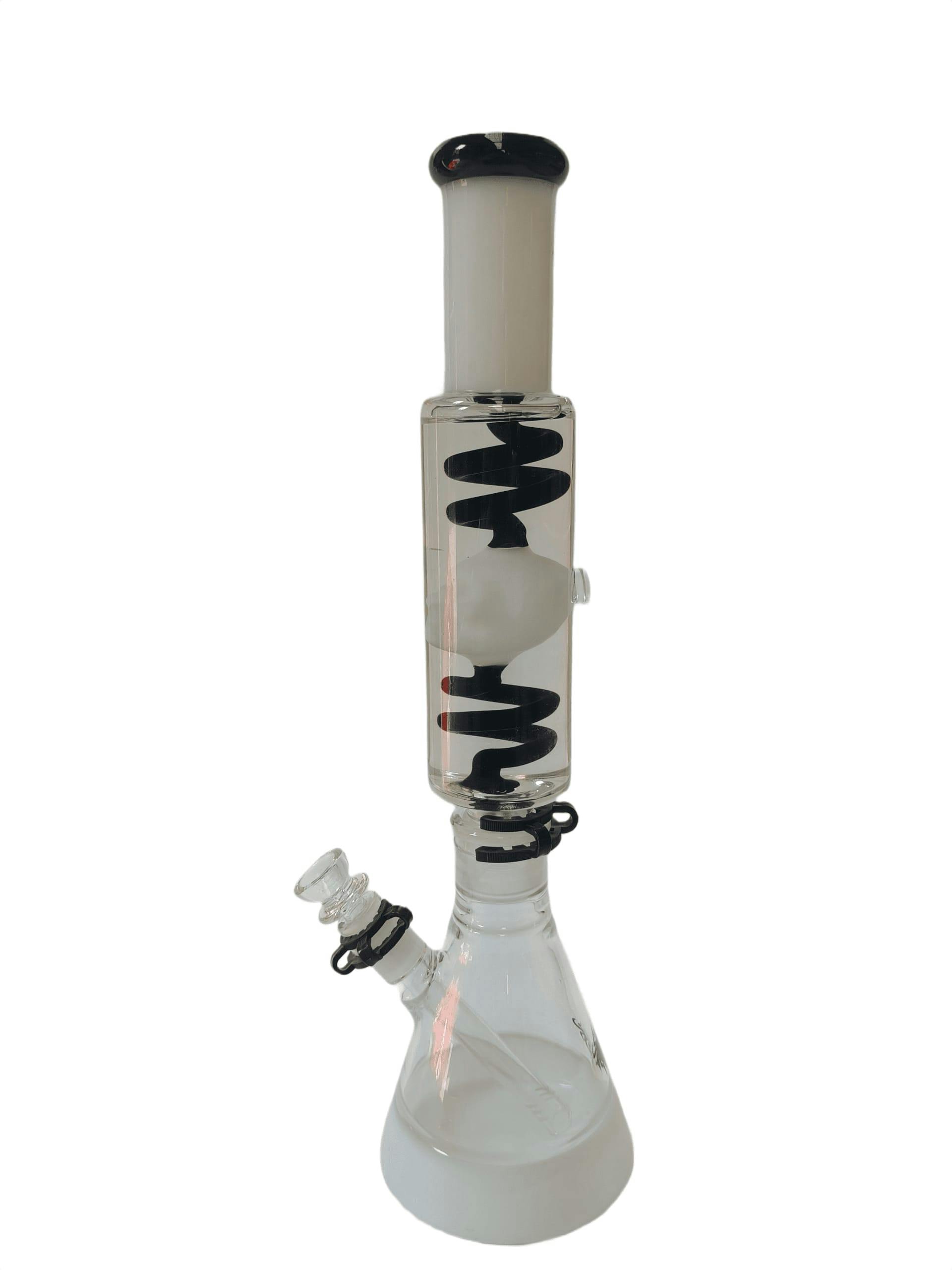 18" Xtreme Frost Reaper Skull Coil Bong - White