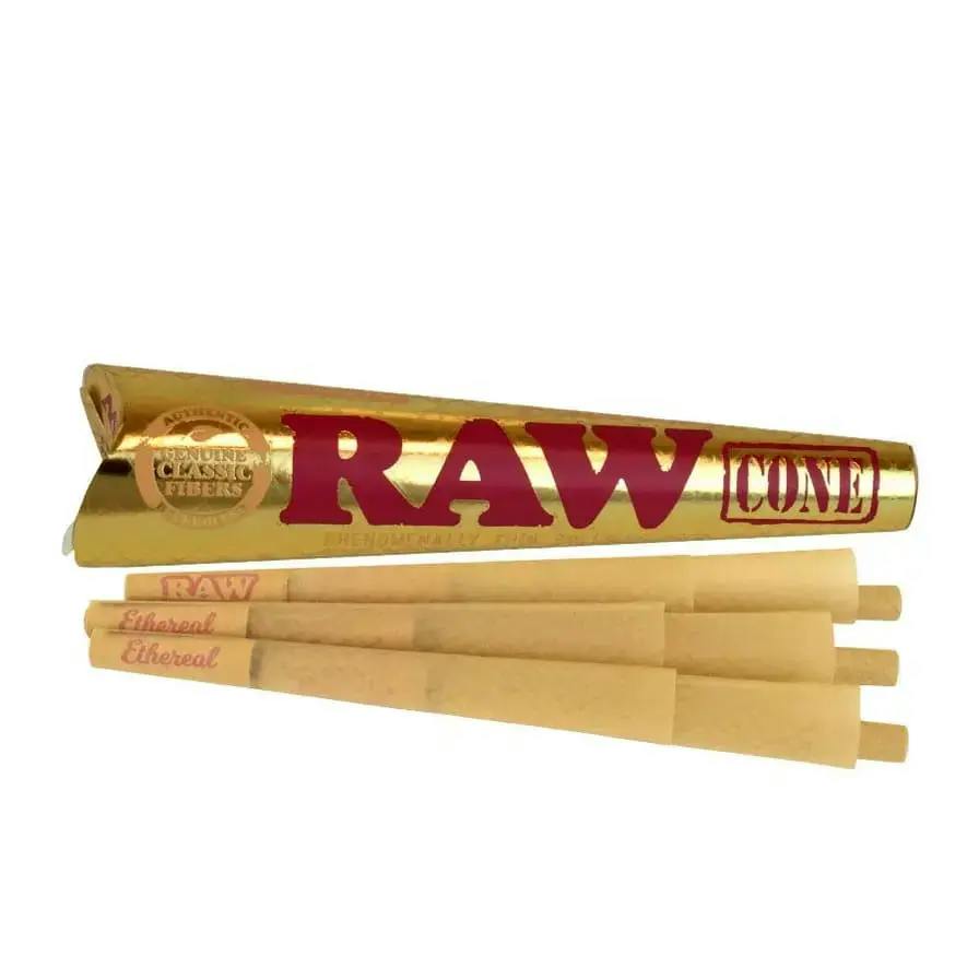 RAW | Ethereal 1 1/4 Size Unrefined Pre-Rolled Cones - 6 Pack