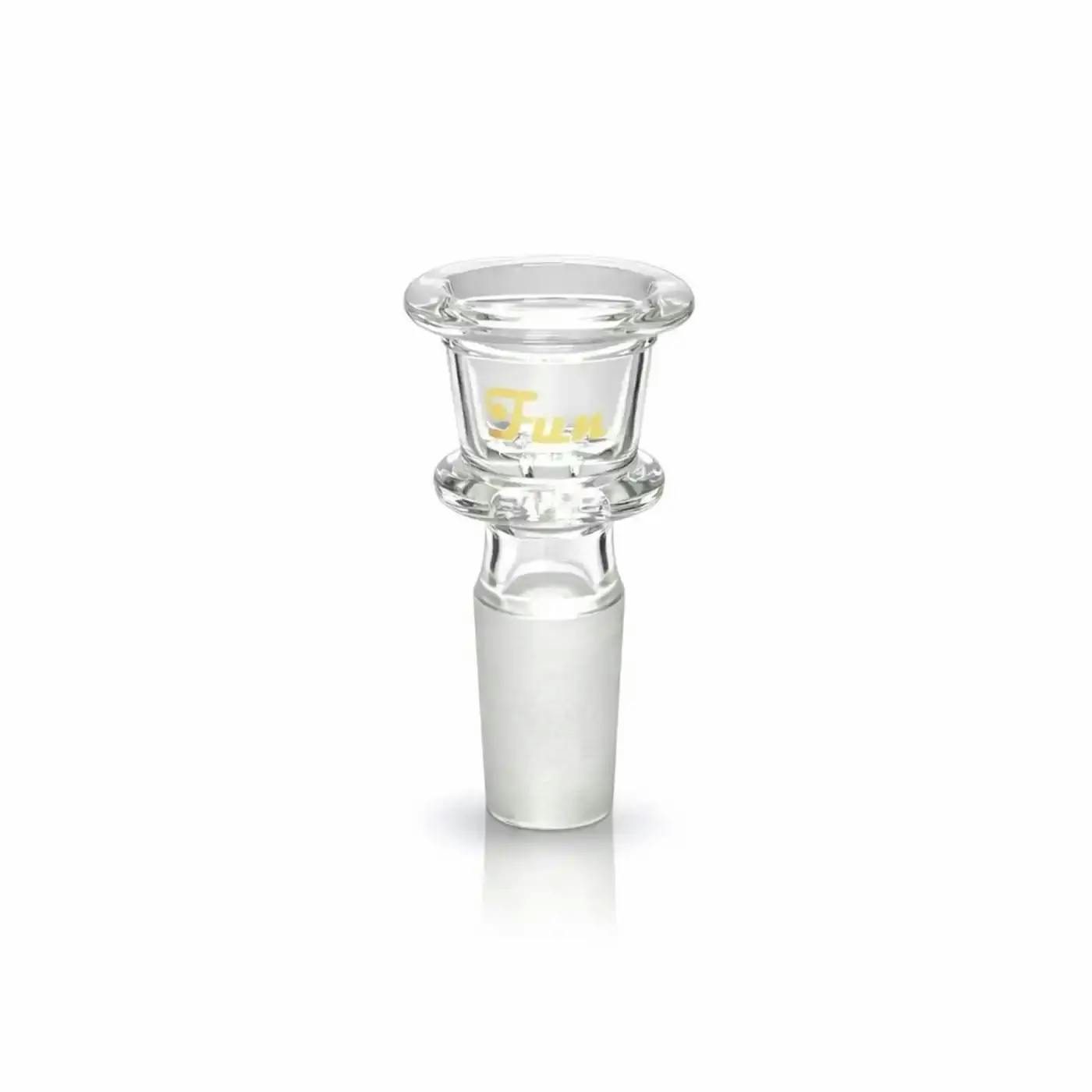 Fortune | Gold Logo 14mm Heavy Duty Glass Bowl Piece CLEAR