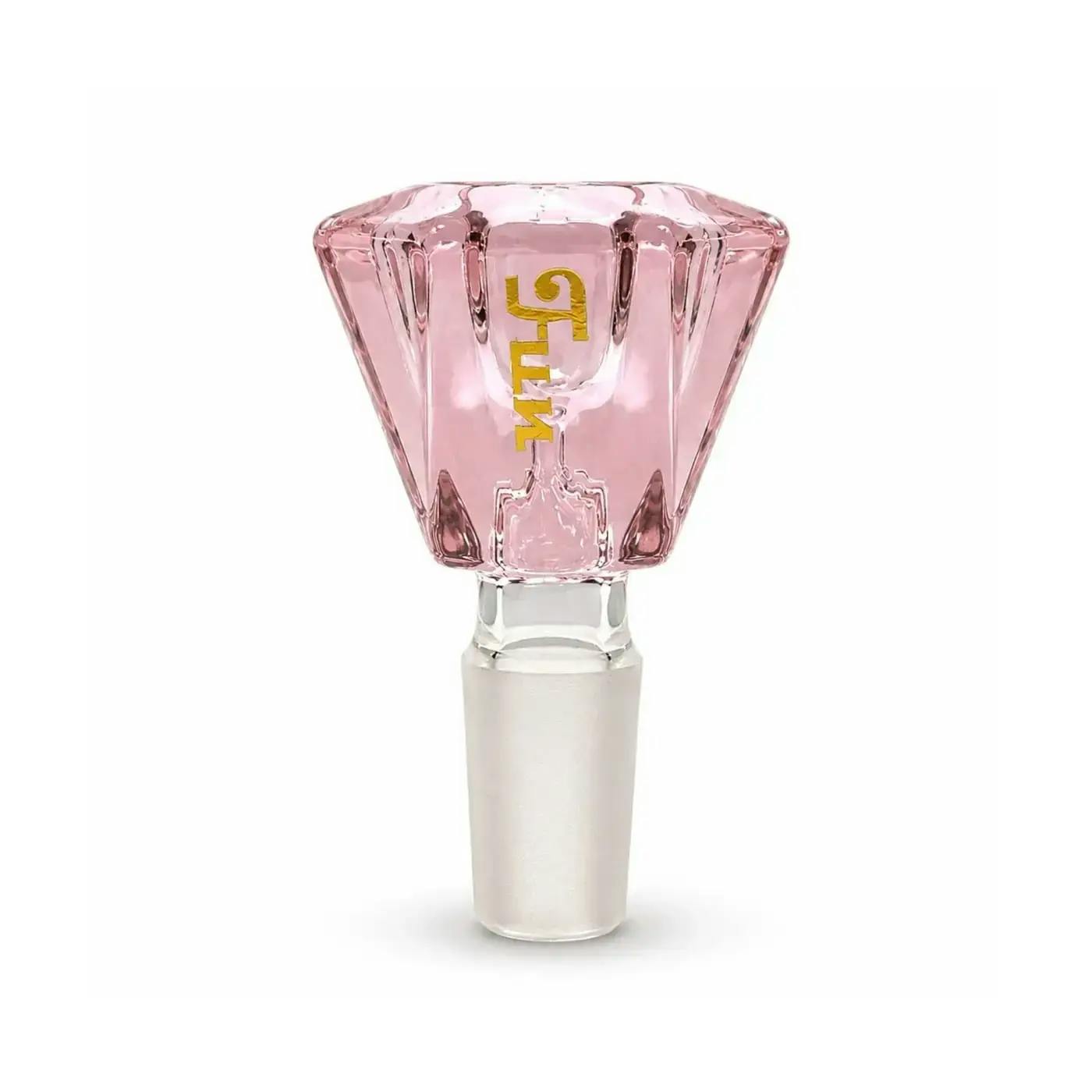 Fortune | 14mm Faceted Diamond Bowl Piece PINK