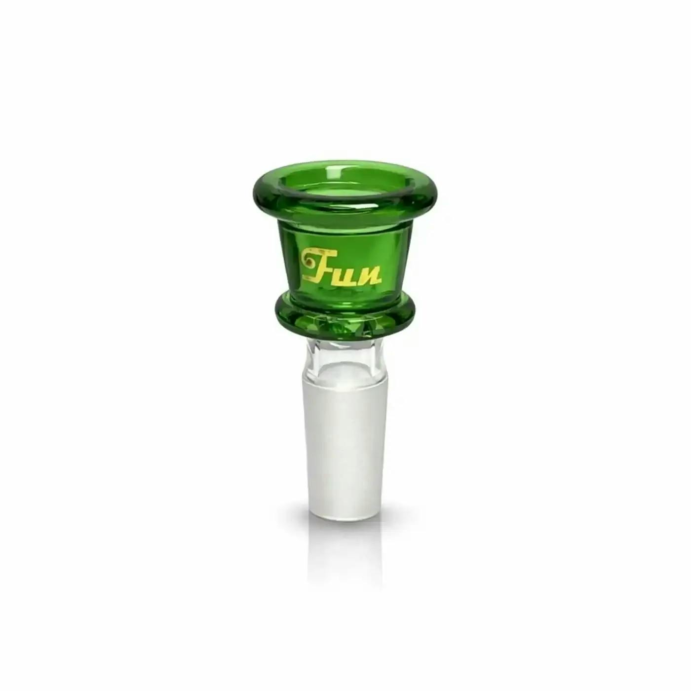 Fortune | Gold Logo 14mm Heavy Duty Glass Bowl Piece GREEN