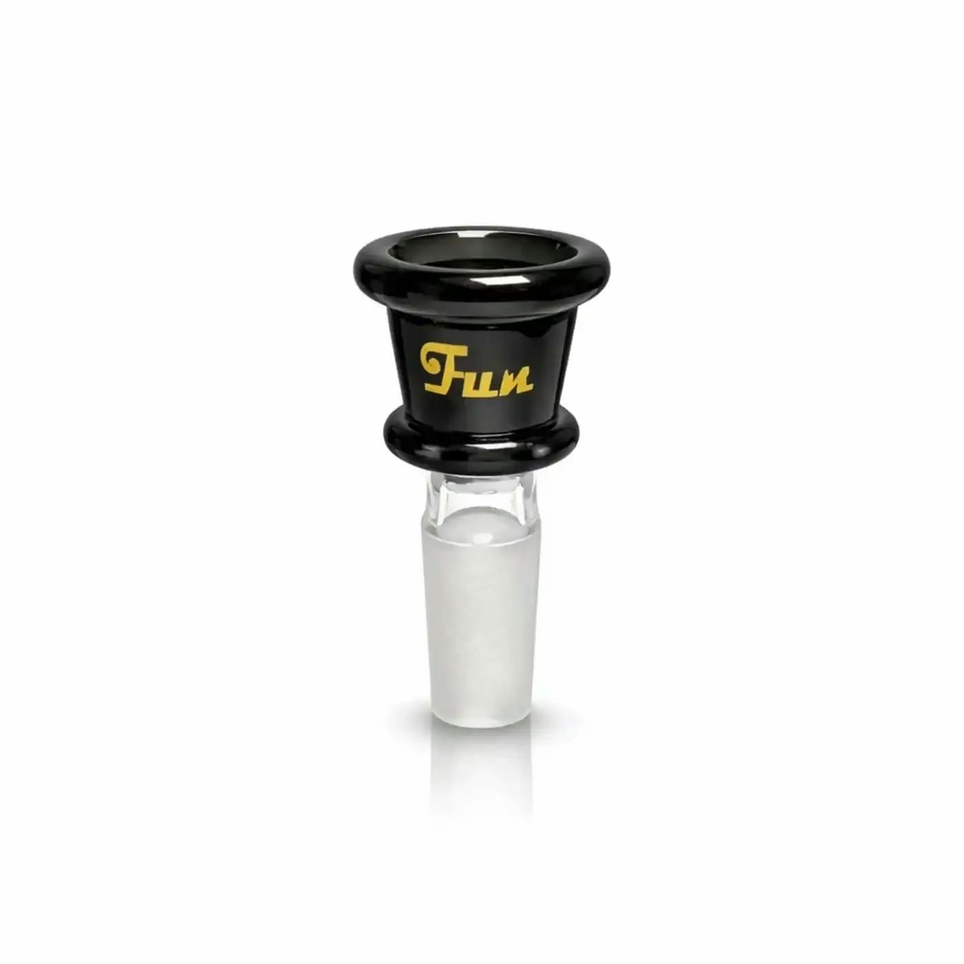 Fortune | Gold Logo 14mm Heavy Duty Glass Bowl Piece BLACK