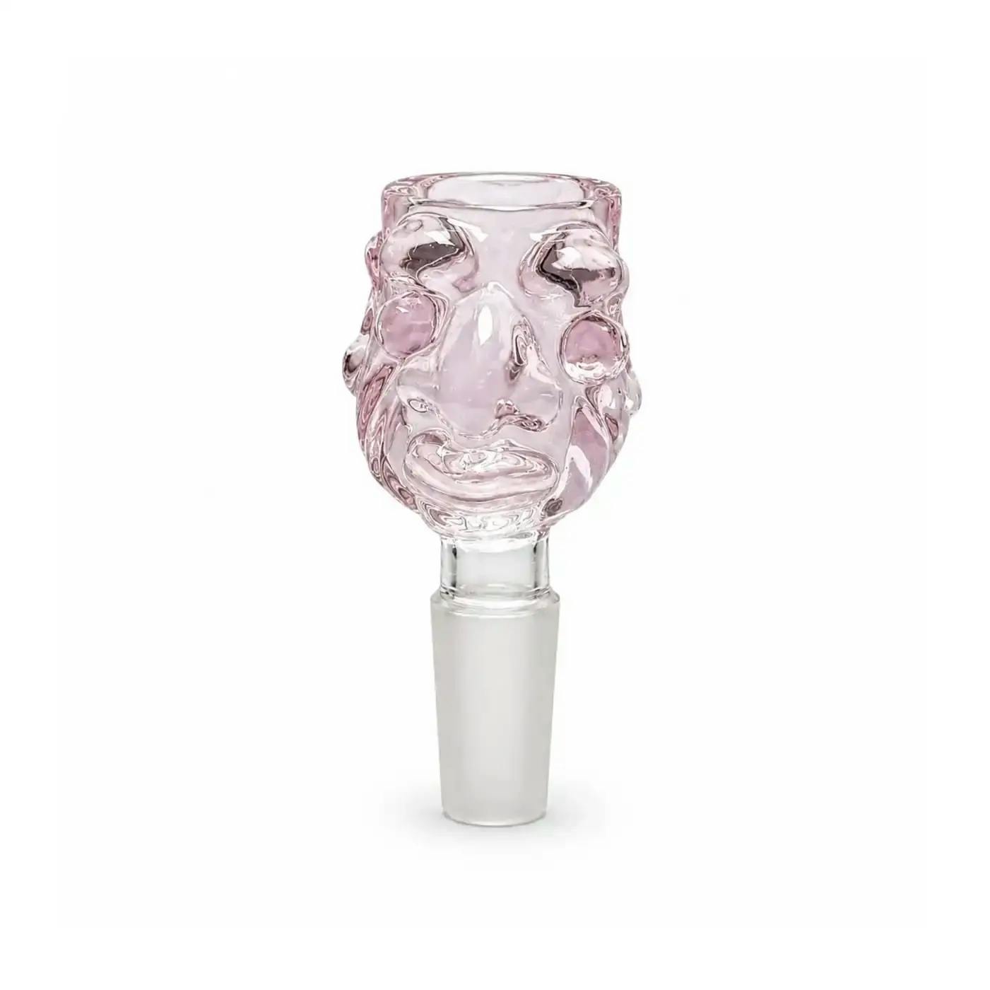 14mm Troll Face Glass Bowl Piece PINK