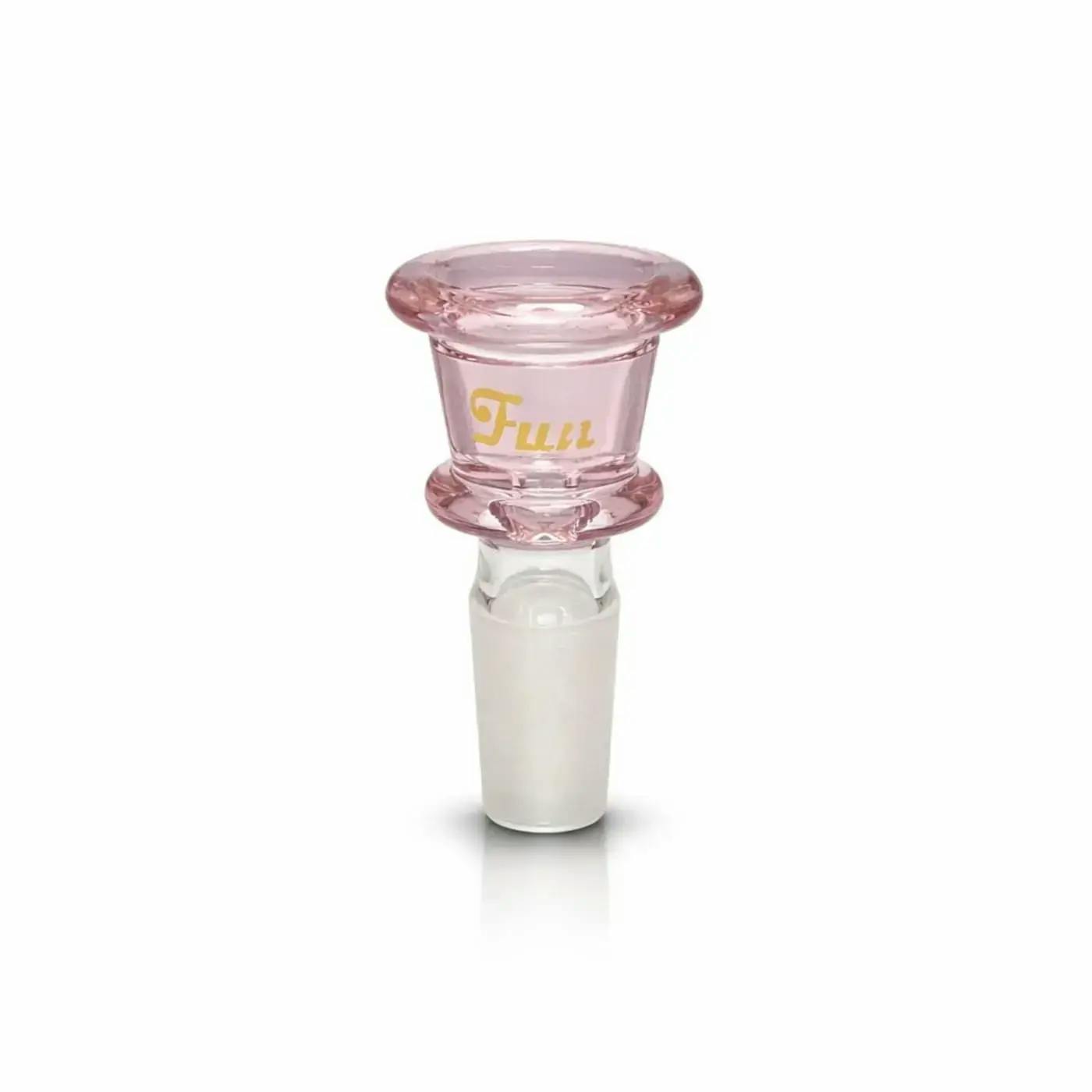 Fortune | Gold Logo 14mm Heavy Duty Glass Bowl Piece PINK