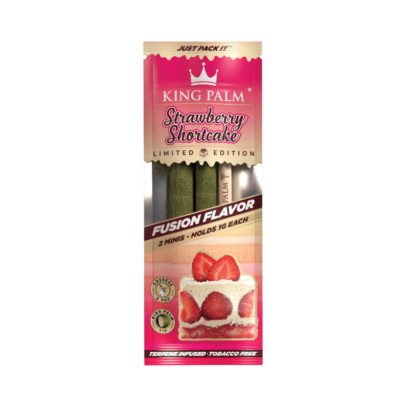 King Palm - Strawberry Shortcake Organic Mini Rolls 2pk