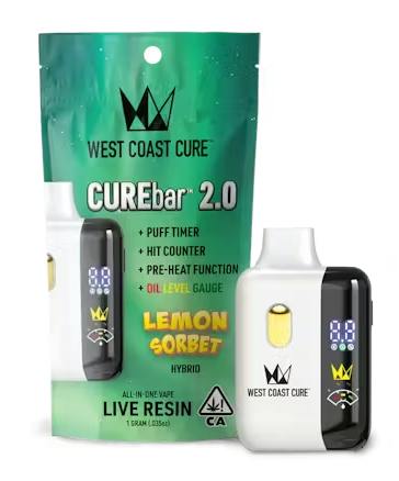 Lemon Sorbet - 1G Live Resin CUREbar 2.0
