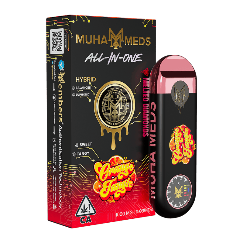 Muha Meds | Orange Tangie | Melted Diamonds Disposable | 1g by Muha Meds