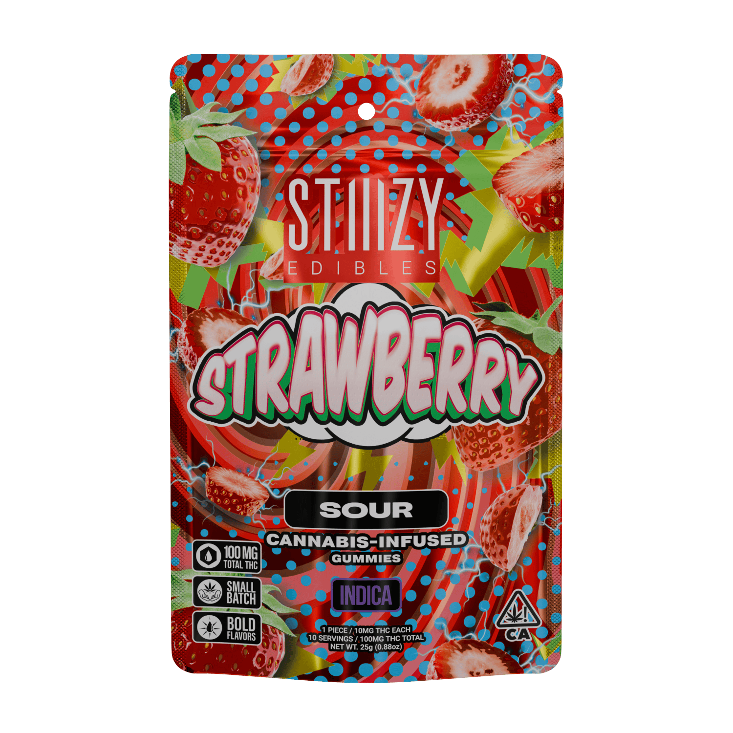 - SOUR STRAWBERRY - Gummies 100mg THC Edibles