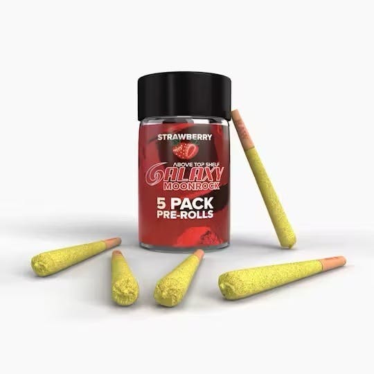 STRAWBERRY 3.5G MOONROCK INFUSED PREROLLS - 3.5 g - 5 Pack