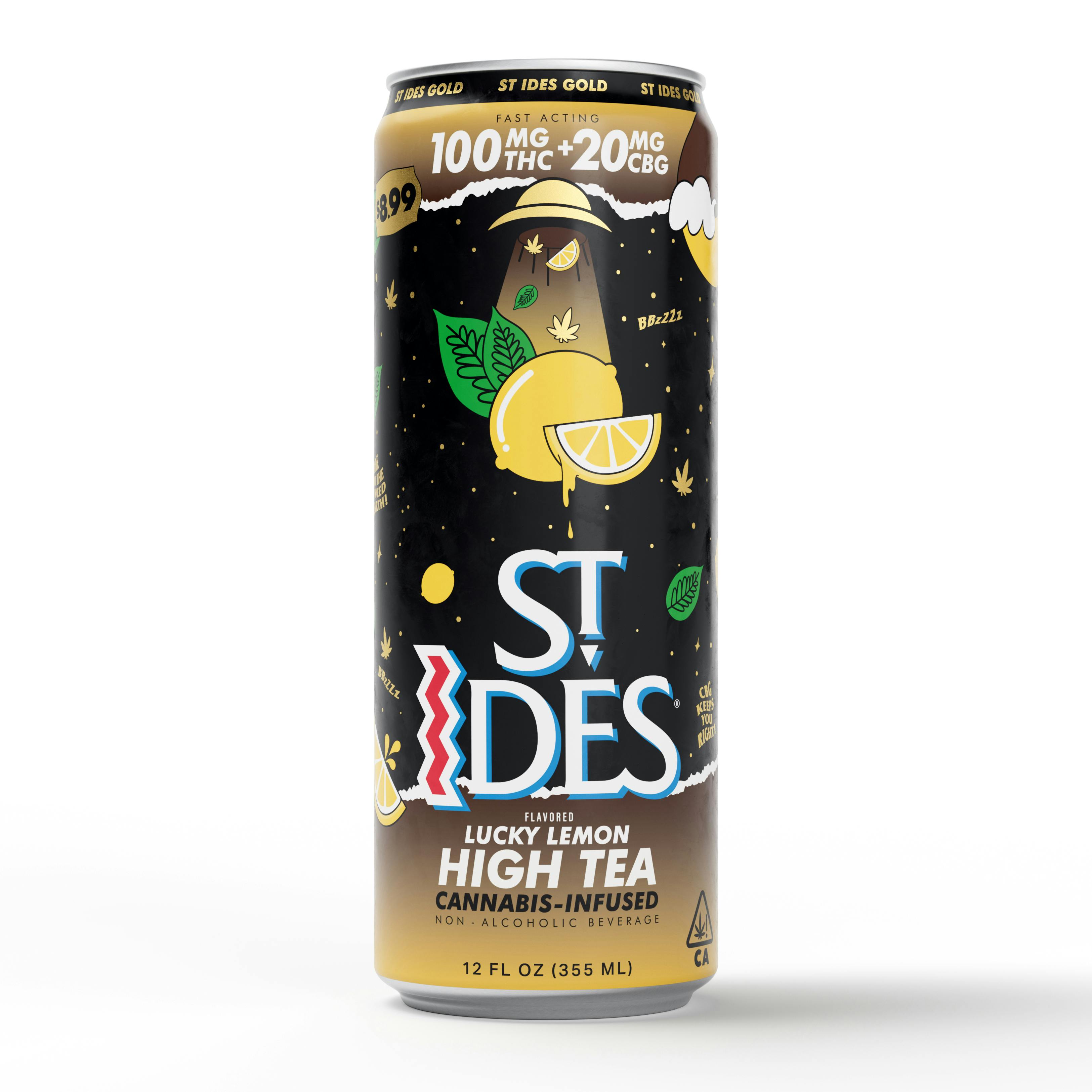 Lucky Lemon High Tea | Non-Carbonated | THC:CBG 100mg:20mg | 12 fl oz