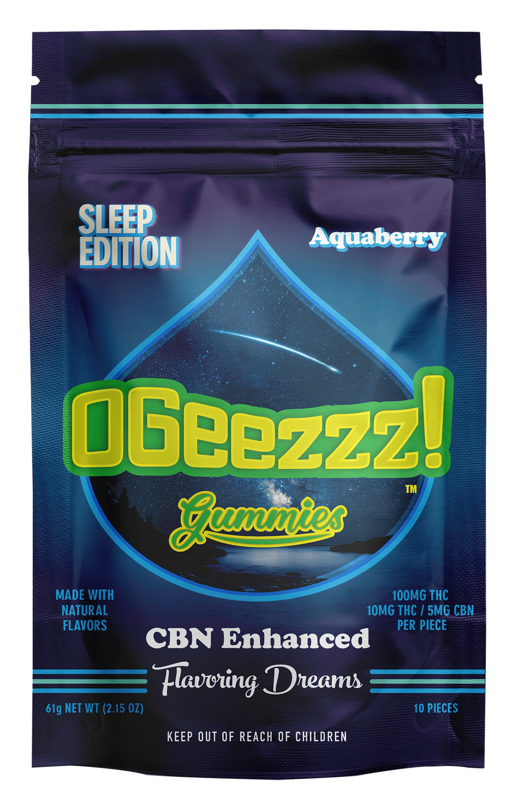 Ogeez! Aquaberry 1:2 CBN:THC Gummy 100mg [10pk] Candy