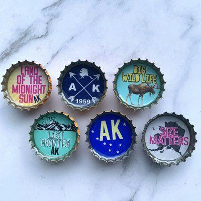 Alaska Soda Cap Magnets