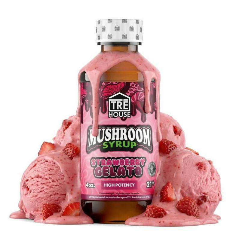Magic Mushroom Syrup - Strawberry Gelato